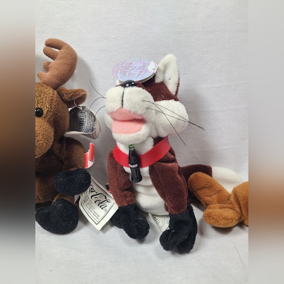 Set of 5 Coca Cola Beanie Babies Coke Soda Drink collectable plush - Picture 4 of 6
